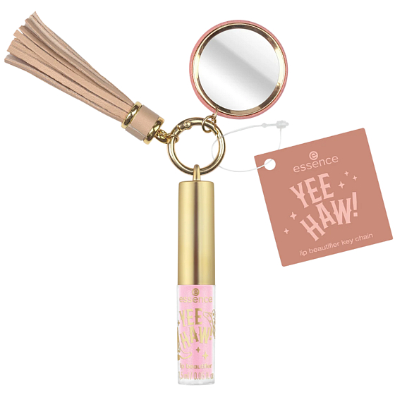 Essence YEE HAW! přívěsek s leskem na rty, odstín 01 Boots On, Carry On! Boots, Hat, Go!, 1,5 ml