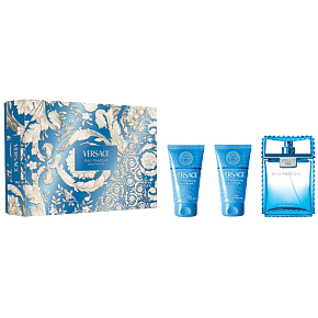 Versace Eau Fraiche Pour Homme toaletná voda 50 ml + balzam po holení 50 ml + sprchový gél 50 ml, darčeková sada pre mužov