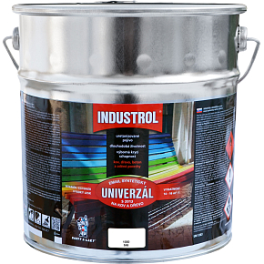 Industrol S2013 univerzál lesk vrchná farba na kov a drevo, 1000 biela, 9 l