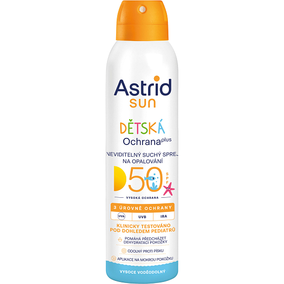 Astrid Sun Kids OF 50 Wet Skin detský sprej na opaľovanie, 150 ml