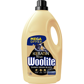 Woolite Keratin Therapy Darks Denim Black prací gel, 4,5 l, 75 dávok