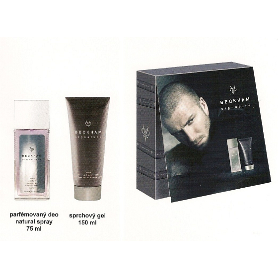 David Beckham Signature parfumovaný deo prírodný sprej + sprchový gél, kozmetická sada