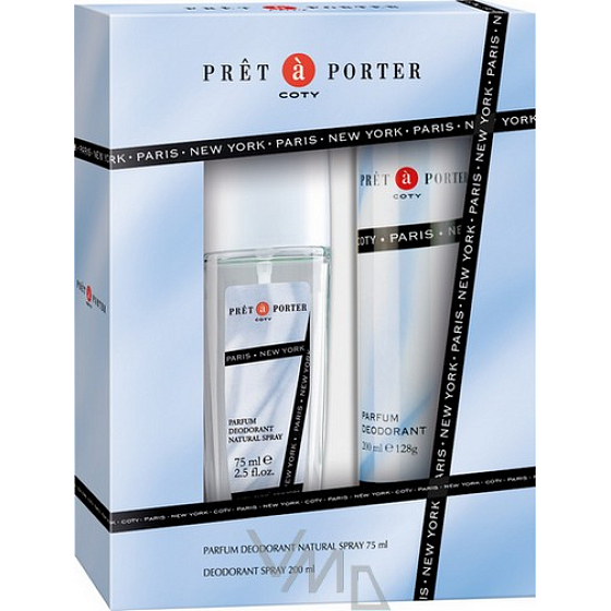 Pret a Porter Original parfumovaný dezodorant sklo pre ženy 75 ml + dezodorant sprej 200 ml, kozmetická sada