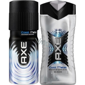 Axe Cool Metal dezodorant sprej pre mužov 150 ml + sprchový gél 250 ml, kozmetická sada