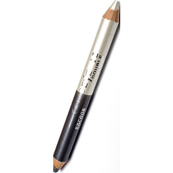 Princessa Davis Eye Double Colour očné tiene v ceruzke + orezávatko 012 sivá a biela 6 g