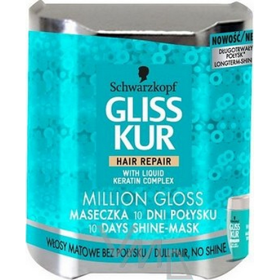 Gliss Kur Million Gloss vlasová maska pre 10 denný lesk 150 ml