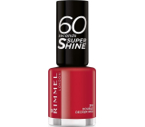 Rimmel London 60 sekund Super Shine Nail Polish lak na nechty 310 Double Decker Red 8 ml