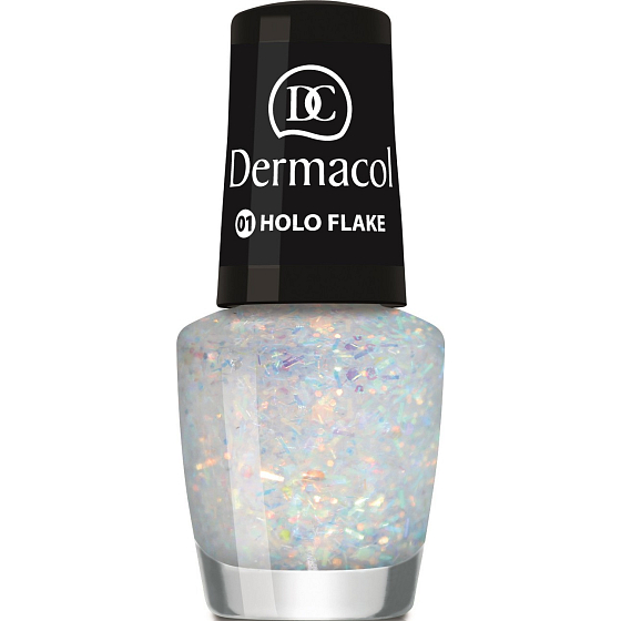 Dermacol Nail Polish with Effect lak na nechty s efektom 01 Holo Flake 5 ml