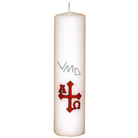 Lima Kostolné sviečka biela s motívom valec 1046 40 x 150 mm 1 kus