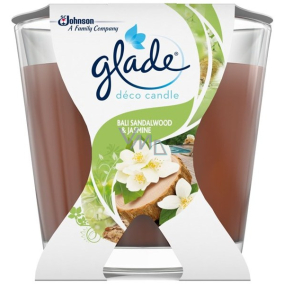 Glade Bali Sandalwood & Jasmine Santalové drevo z Bali a jazmín vonná sviečka doba horenia až 30 hodín 70 g