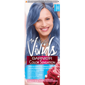 Garnier Color Sensation The Vivids intenzívny permanentný farbiace krém na vlasy 2.10 Pastelová modrá