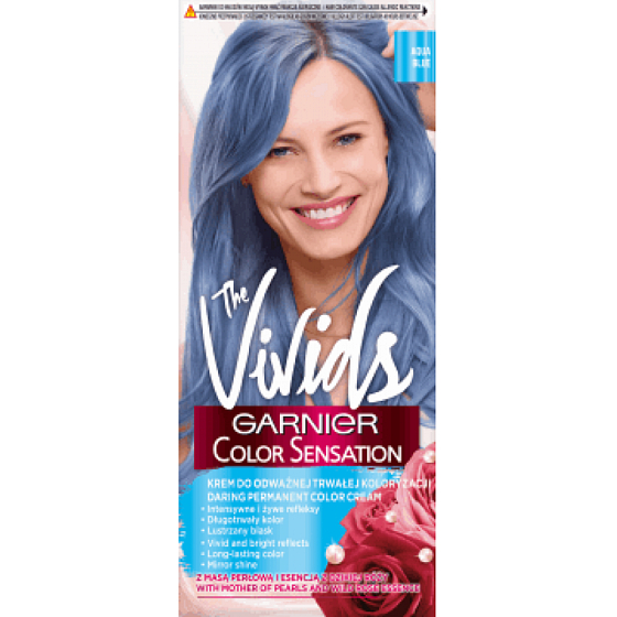 Garnier Color Sensation The Vivids intenzívny permanentný farbiace krém na vlasy 2.10 Pastelová modrá