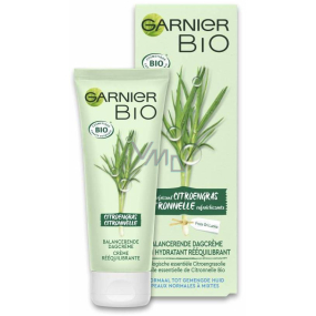 Garnier Bio Fresh Lemongrass Organický olej z citrónovej trávy a aloe vera vyvažujúce hydratačný krém pre normálnu až zmiešanú pleť 50 ml
