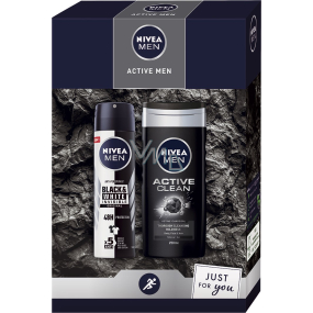 Nivea Men Active Men antiperspirant dezodorant sprej 150 ml + sprchový gél 250 ml, kozmetická sada pre mužov