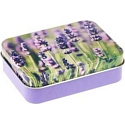Esprit Provence Levanduľa toaletné mydlo 60 g + levanduľové vonné vrecúško + plechová krabička s obrázkom levandule, kozmetická sada pre ženy