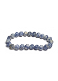 Sodalitový náramok elastický prírodný kameň, guľôčka 8 mm / 16 - 17 cm, komunikácia s kameňom
