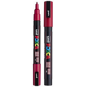 Posca Univerzálny akrylový popisovač 0,9 - 1,3 mm Tmavo červená PC-3M