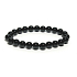 Onyx čierny náramok elastický prírodný kameň, guľa 8 mm / 16-17 cm, kameň životnej sily