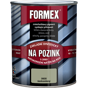 Formex S2003 základ na pozink základná farba na kov, 0600 šedozelený, 0,6 l Formex S2003 základ na pozink základná farba na kov, 0600 šedozelený, 0,6 l