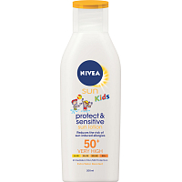 Nivea Sun Kids OF 50+ Protect & Sensitive detské mlieko na opaľovanie, 200 ml