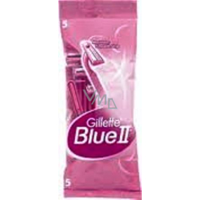 Gillette Lady Blue II Women Jednorazová holítka sa zvlhčujúcim pásikom 5 kusov, pre ženy