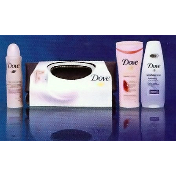 Dove Softening sprchový gél 250 ml + fialová kabelka, kozmetická sada