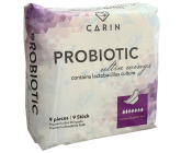Carine ProBiotic Ultra Wings dámske hygienické intímne vložky odstraňujú kvasinkové infekcie 9 kusov