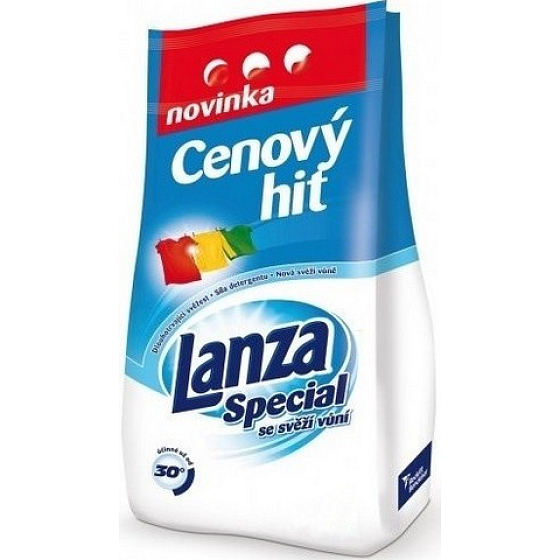 Lanza Special Compact so sviežou vôňou prací prášok na stálofarebné prádlo 80 dávok 8 kg