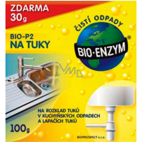 Bio-Enzým Bio-P2 Biologický prípravok k rozkladu tukov v odpadových systémoch 100 g