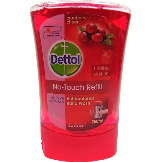 Dettol Cranberry Cheer mydlo do bezdotykového dávkovača náhradná náplň 250 ml