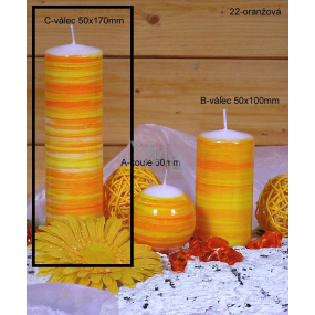 Lima Twist sviečka oranžová valec 50 x 170 mm 1 kus