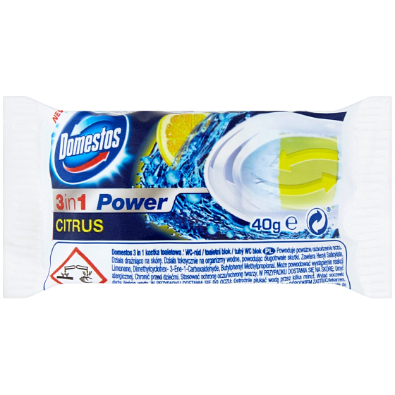 Domestos 3v1 Power Citrus Wc náhradný blok 40 g