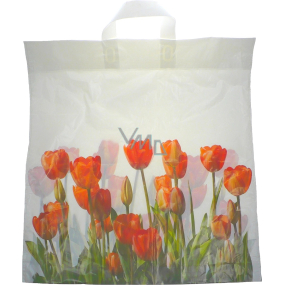 Plastové vrecko 45 x 50 cm Červené tulipány 1 kus