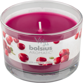 Bolsius Aromatic Wild Cranberry - Divoká Brusnica vonná sviečka v skle 90 x 65 mm 247 g doba horenia cca 30 hodín