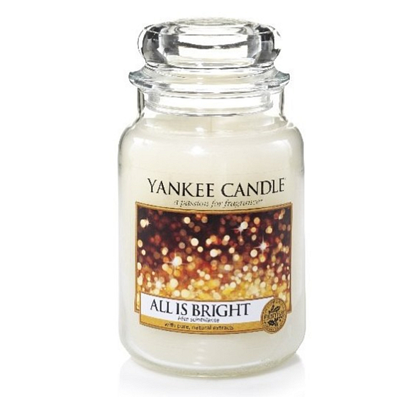 Yankee Candle All Is Bright - Všetko len žiari vonná sviečka Classic veľká sklo 623 g