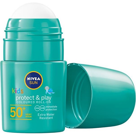 Nivea Sun Kids OF 50+ zelenej detské farebné mlieko na opaľovanie v guličke 50 ml