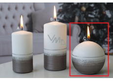 Lima Aroma línia sviečka svetlo hnedá guľa 80 mm 1 kus