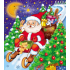 Plastová taška 44 x 50 cm s rukoväťou Santa Claus na saniach