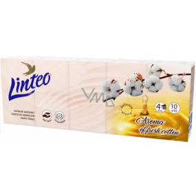 Linteo Premium hygienické vreckovky s vôňou bavlny 4-vrstvové 10 x 10 kusov