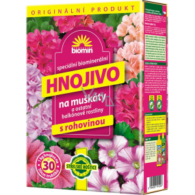 Forestina Biomin hnojivo pre muškáty a iné balkónové rastliny s rohovinou 1 kg