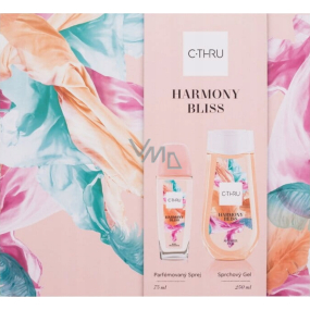 C-Thru Harmony Bliss parfumovaný dezodorant 75 ml + sprchový gél 250 ml, kozmetická sada pre ženy