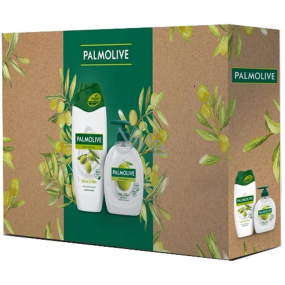 Palmolive Naturals Olive & Milk sprchový krém 250 ml + tekuté mydlo Naturals Milk & Olive s dávkovačom 300 ml, kozmetická sada pre ženy