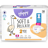 Bella Happy Mimi 2 detské plienky jednorazové 3-6 kg 38 ks