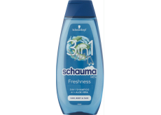Schauma Men Freshness 3v1 šampón na vlasy, tvár a telo pre mužov 400 ml