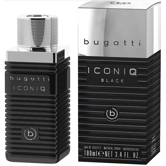 Bugatti Iconiq Black toaletná voda pre mužov 100 ml