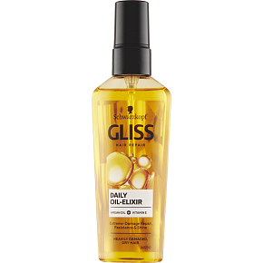 Gliss denný olejový elixír pre poškodené a suché vlasy, 75 ml