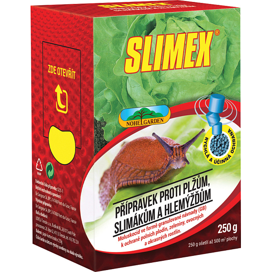 Slimex proti slimákom, k ochrane poľnohospodárskych plodín, zeleniny, ovocia proti slimákom, 250 g
