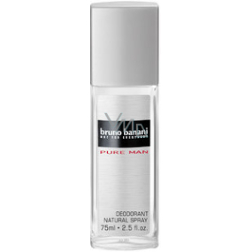 Bruno Banani Pure parfumovaný deodorant sklo pre mužov 75 ml