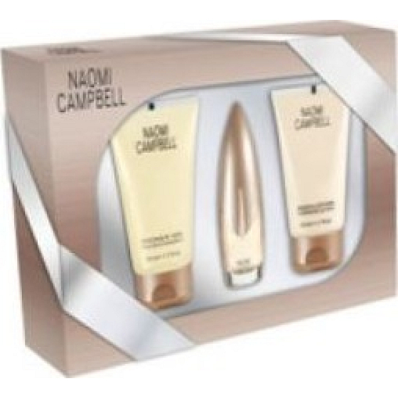 Naomi Campbell Naomi Campbell toaletná voda 15 ml + sprchový gél 50 ml + telové mlieko 50 ml, darčeková sada