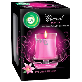 Air Wick Eternal Scents Ružové kvety stredomoria vonná sviečka v skle 130 g